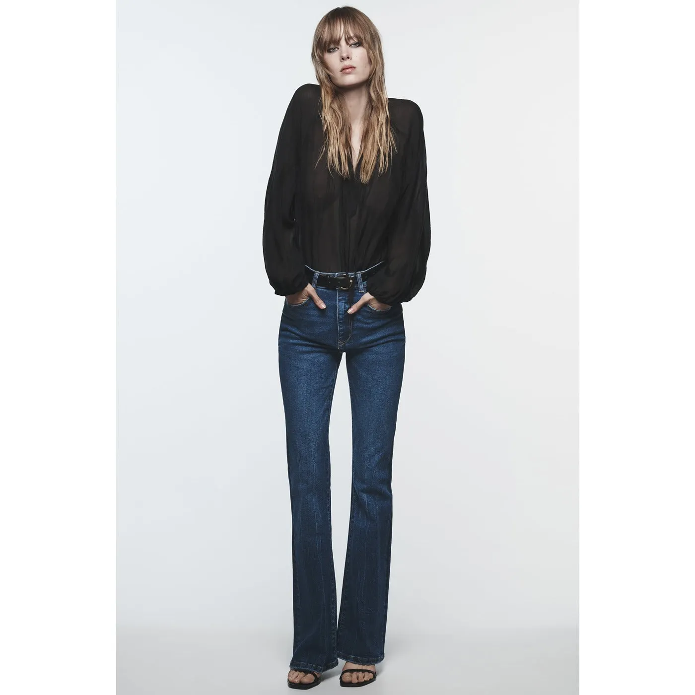 ZR Blue Skinny Flare Jeans